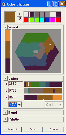 Окно диалога Color Chooser