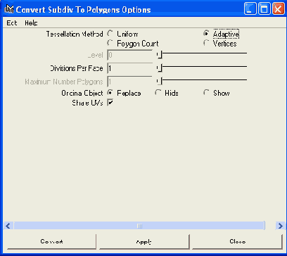   Convert Subdiv To Polygons Options
