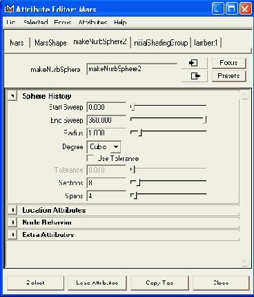       Attribute Editor