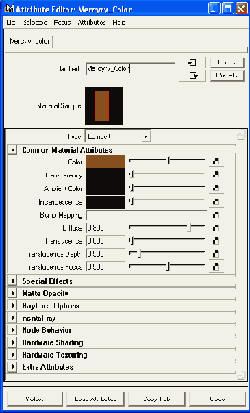   Attribute Editor   Mercury_Color